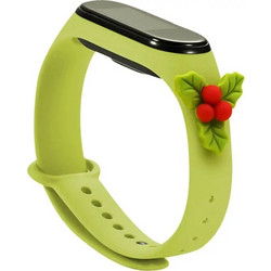 Hurtel Christmas Holidays Λουράκι Σιλικόνης Mistletoe Green (Mi Smart Band 5 / 6)