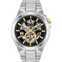 Bulova Mechanical Ανδρικό Ρολόι Αυτόματο με Ασημί Μεταλλικό Μπρασελέ 98A224