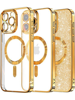 Techsuit - Luxury Glitter MagSafe - iPhone 16 Pro - Gold