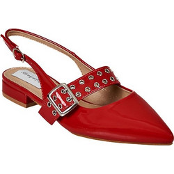 Elenross GS09895W-RED Γόβα μονόχρωμη με τρουκς - Κόκκινο