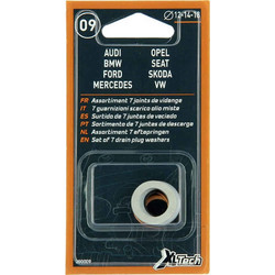 XLTECH Ροδέλες Τάπας Κάρτερ 12-14-18mm για Audi, BMW, Ford, MErcedes, Opel, Seat, Skoda, VW 7τμχ (300009)