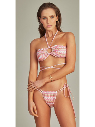 DANIELL BIKINI IN PINK CHEVRON PRINT