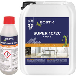 BOSTIK MAISON SUPER 1C/2C X MAT 5 ΒΕΡΝΙΚΙ 2 ΣΥΣΤΑΤΙΚΩΝ PU ΝΕΡΟΥ ΜΕ ΚΕΡΑΜΙΚΑ ΣΩΜΑΤΙΔΙΑ 5LT (48310000)