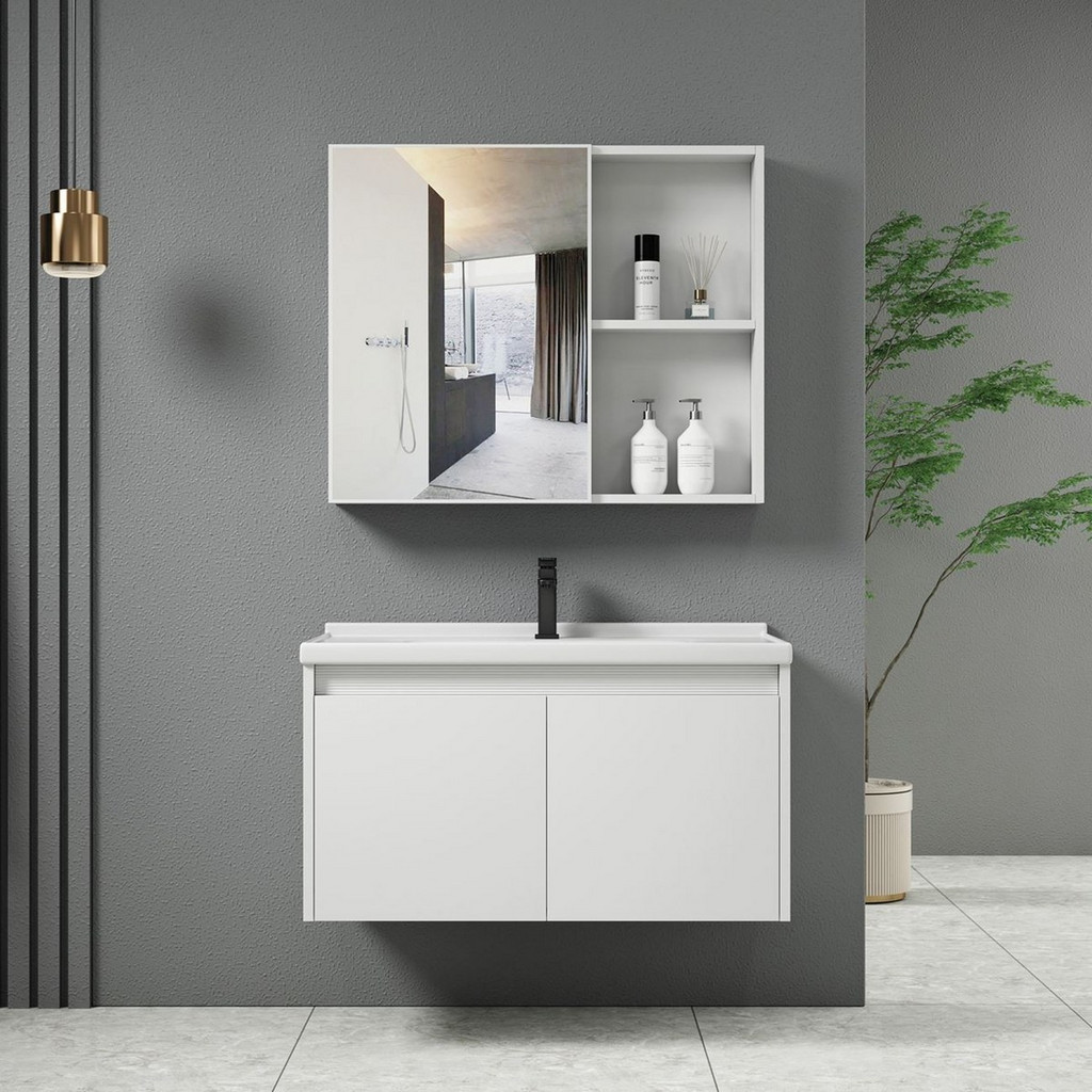 Woodwel Σετ Έπιπλο Μπάνιου με Νιπτήρα & Καθρέπτη IDEA-1 EN100,1 | BestPrice.gr