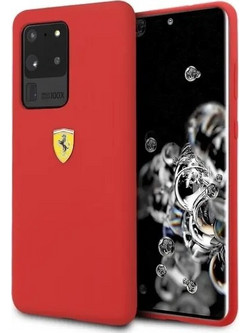 Ferrari Silicone Back Cover Red (Samsung Galaxy S20 Ultra)