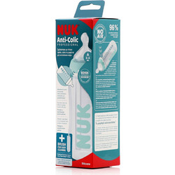 Nuk Professional Πλαστικό Μπιμπερό με Θηλή Σιλικόνης κατά των Κολικών 0-6m 300ml