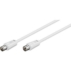 Goobay Antenna Cable IEC Connector Male/ IEC Connector Female 2.50 m White 11511