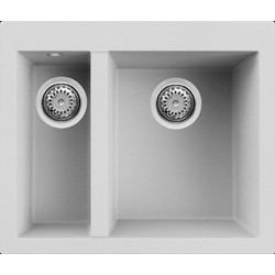 Elleci Quadra 150 Ένθετος Νεροχύτης Γρανίτη Bianco Titano 59x50cm