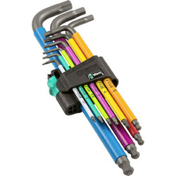 WERA 950 SPKL/9 SM N Multicolor Hex-Plus Hex Key Set High Torque