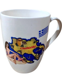 Σετ κεραμική κούπα Souvenir - 12pcs - Chalkidiki - 221202