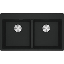 Franke Centro 620-39-39 Ένθετος Νεροχύτης Inox Matt Black 86x50cm