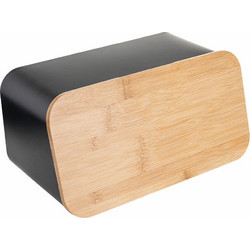 Ψωμιέρα Μεταλλική 34.5x19x17cm Μαύρη Estia Bamboo Essentials 01-12861