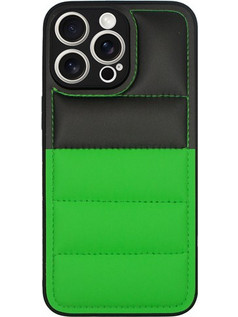 Vivid Puffer Back Cover Apple iPhone 15 Pro Max Green/Black