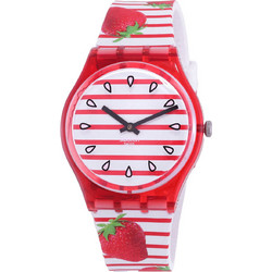Swatch Toile Fraissee Γυναικείο Ρολόι με Πολύχρωμο Καουτσούκ Λουράκι GR177