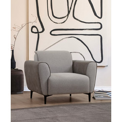 Sofa Del Atelier Πολυθρόνα Aren 560ARE2231 100x85x85cm Grey