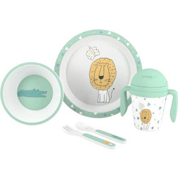 Interbaby Βρεφικό Σετ Φαγητού Savana Green 5τμχ