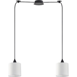 Home Lighting SE21-BL-B Κρεμαστό Φωτιστικό Οροφής Δίφωτο E27 Μαύρο 10-BL2-SH1 77-9012