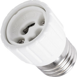 GloboStar(R) 78973 Πλαστικός Αντάπτορας Μετατροπέας από 1xE27 Ντουί σε 1xGU10 Ντουί Λευκό Φ3 x Υ5cm