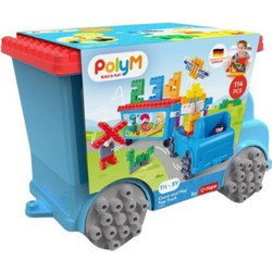 Hape 761802 Hape PolyM Σετ κατασκευών Παίζω και μετράω Tow Truck 114 Τεμάχια