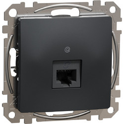 Schneider Sedna Design RJ45 πρίζα CAT6A UTP Ανθρακί - SDD114466
