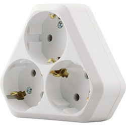 ADAPTOR ΣΟΥΚΟ 3ΠΛΟΣ ΤΡΙΓΩΝΟ 16Α MAKEL - 2-M10001204