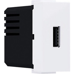 MODYS ΠΡΙΖΑ ΤΡΟΦΟΔΟΣΙΑΣ USB 1 ΣΤ. 1xUSB ΛΕΥΚΗ 5VDC 1.2A IP20 ACA - 10101412820
