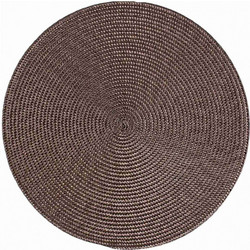 Boho Ψάθινο Σουπλά Στρογγυλό 38cm - Σκούρο Καφέ