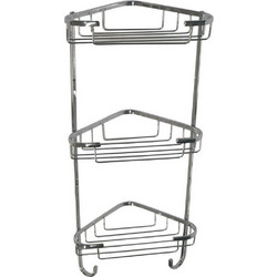 Ραφιέρα Μπάνιου Μεταλλική 3 Θέσεων Χρωμέ Inox Interflex 185132