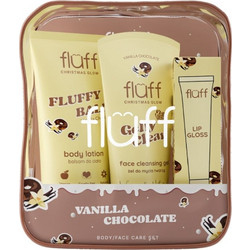Fluff Vanilla Chocolate Cleansing Gel 75ml + Body Balm 100ml + Lip Gloss 12ml