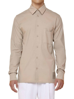 Core Poplin Longsleeve Shirt Beige