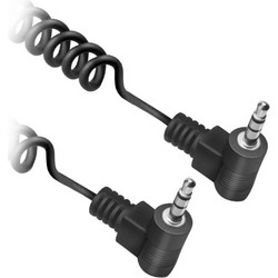 EKON by SBS AUDIO CABLE SPIRAL JACK 3.5 to JACK 3.5 0.75m black