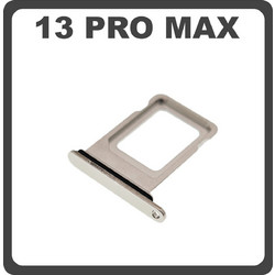 Original for Apple iPhone 13 Pro Max (A2643, A2484) iPhone 13 Pro (A2638, A2483) Sim Tray Υποδοχέας Βάση Θήκη Κάρτας SIM Silver