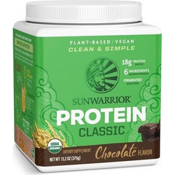 Sunwarrior Classic Protein Chocolate Φυτική Πρωτεΐνη Χωρίς Λακτόζη & Γλουτένη 375gr
