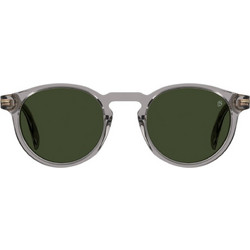 David Beckham DB1036/S KB7/QT Ανδρικά Γυαλιά Ηλίου Στρογγυλά Κοκάλινα Γκρι με Πράσινο Φακό