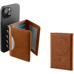 Idol 1991 Leather Pocket MagSafe Anti-RFID Θήκη Καρτών Camel