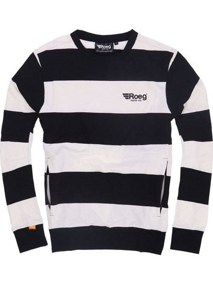Roeg Shawn stripe sweatshirt off-white/black
