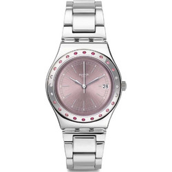 Swatch Γυναικείο Ρολόι με Ασημί Μεταλλικό Μπρασελέ YLS455G