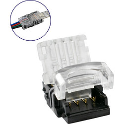 STRIPART 70724 Ενωτικός Ταχυσύνδεσμος για Πολύχρωμη RGB Ταινία LED 4Pin 10mm σε Καλώδιο Τροφοδοσίας 4Pin Αδιάβροχο IP65 - Μ1.5 x Π2.4 x Υ0.8