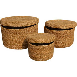 DEL MAR BOX ΚΟΥΤΙ ΑΠΟΘΗΚΕΥΣΗΣ SET 3ΤΜΧ 25x225x14cm SEAGRASS ΦΥΣΙΚΟ 1τμχ