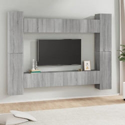 vidaXL Σετ Επίπλων Τηλεόρασης 10 τεμ. Γκρι Sonoma Επεξεργασμένο Ξύλο 3120219