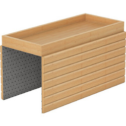 HOMCOM Bamboo Ξύλινος Δίσκος Καναπέ για Μπράτσο, Ευέλικτο Χαλάκι με Δίσκο, Χρώμα Ξύλου 833-003V00ND