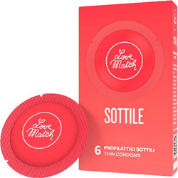 Love Match Sottile Προφυλακτικά Λεπτά 6τμχ