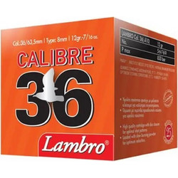 Lambro Calibre 36 Φυσίγγια Μονόβολα 36Cal 63.5mm 12gr 25τμχ