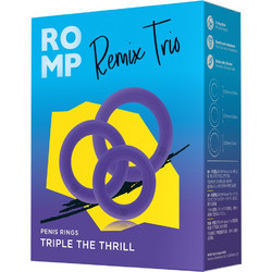Romp Remix Trio Σετ Ελαστικά Δαχτυλίδια Πέους & Όρχεων Σιλικόνης Μωβ 3τμχ