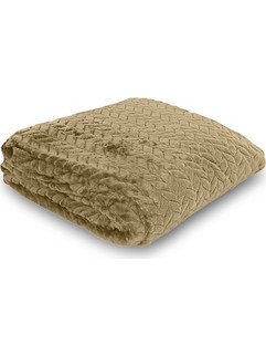 Κουβέρτα Flannel Fleece Υπέρδιπλη 220Χ240 Ideato - CARAM TAUPE