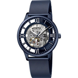 Festina Ανδρικό Ρολόι Αυτόματο με Μπλε Μεταλλικό Μπρασελέ F20574/1
