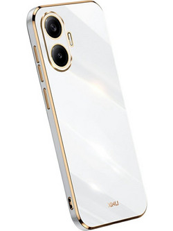 XINLI Θήκη Σιλικόνης TPU Electroplated Frame για Xiaomi Poco F7 5G / Redmi Turbo 4 Pro 5G - Λευκό
