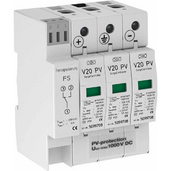 Αντικεραυνικό Type 2 40Ka Σειράς V20-C 3Pole 1000V DC Remote Contacts