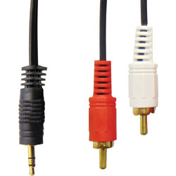 ΚΑΛΩΔΙΟ ΗΧΟΥ 3.5mm STEREO ΑΡΣΕΝΙΚΟ ΣΕ 2 RCA ΑΡΣΕΝΙΚΑ 3m ΕΠΙΧΡΥΣΑ OD2.8 R306 BAG VZN (ΣΕΤ ΜΕ 10)