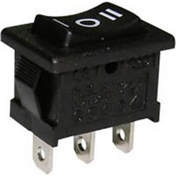 ΔΙΑΚΟΠΤΗΣ ROCKER MINI 3P ON-OFF-ON 6A/250V ΜΑΥΡΟΣ RL3-113 YNX/DIE (ΣΕΤ ΜΕ 20)